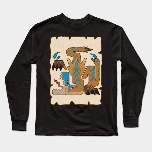 Tigrex Quest! Long Sleeve T-Shirt by MaxMeCustom